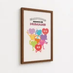 Emotions Make Us Humans Colorful Quote Canvas Print - Image 7
