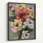 Expressive Floral Harmony –  Flower Canvas Art - Image 4