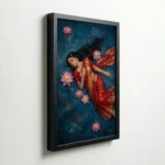 Floating Woman Lotus Water Dreamy Spiritual Canvas Wall Art for Bedroom Decor - Image 5