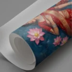 Floating Woman Lotus Water Dreamy Spiritual Canvas Wall Art for Bedroom Decor - Image 3