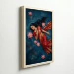 Floating Woman Lotus Water Dreamy Spiritual Canvas Wall Art for Bedroom Decor - Image 6