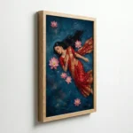 Floating Woman Lotus Water Dreamy Spiritual Canvas Wall Art for Bedroom Decor - Image 7