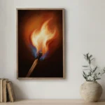 Focused Fire Energy Minimalist Vastu Canvas Wall Art for Office Success