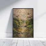 Spring Blossom Forest Stream – Nature Canvas Print