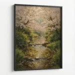 Spring Blossom Forest Stream – Nature Canvas Print - Image 5