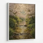 Spring Blossom Forest Stream – Nature Canvas Print - Image 6