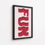 Fun Red Retro Typography Canvas Print - Image 5