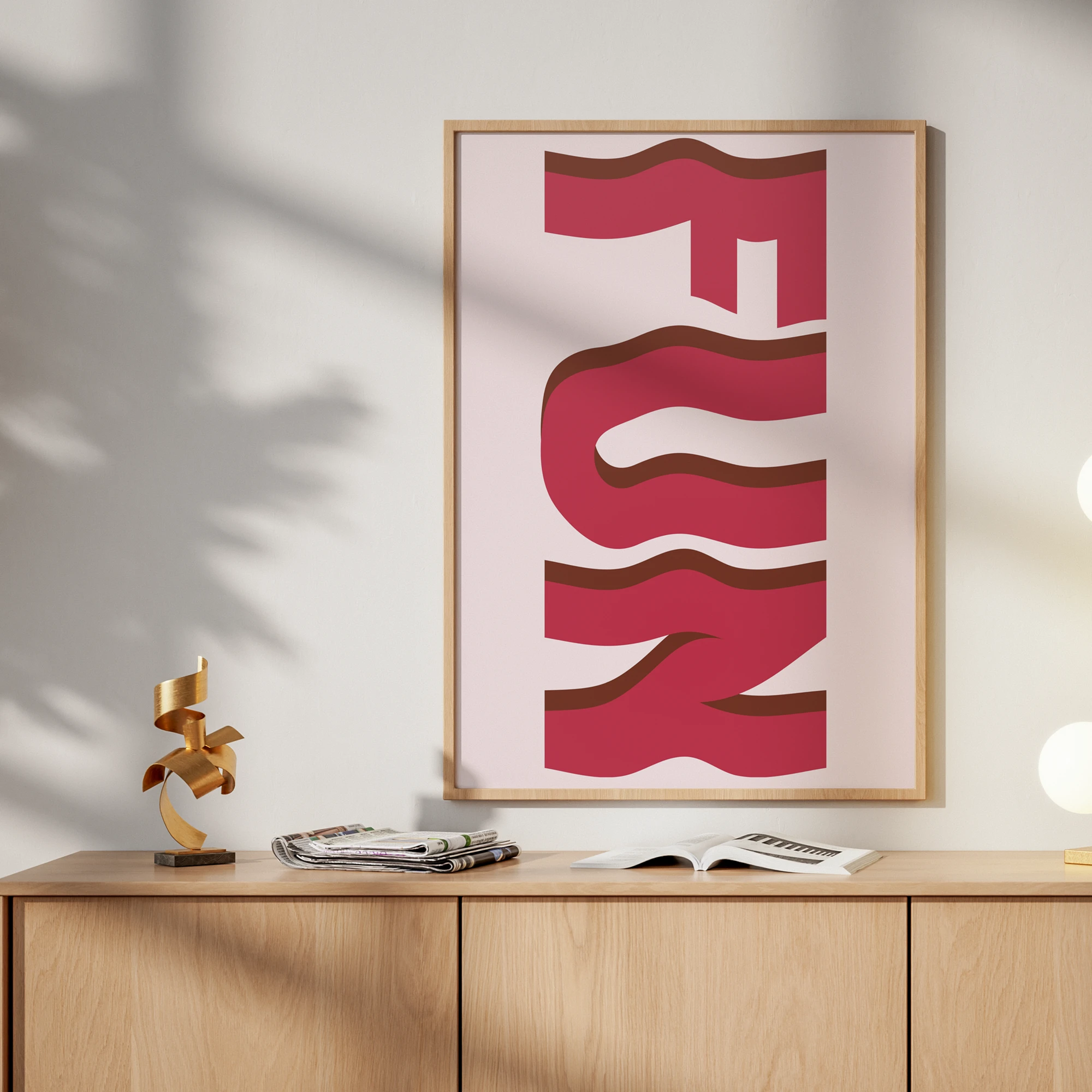 Fun Red Retro Typography Poster_Featured Image 1 Fun Red Retro Typography Canvas Print - Image 1