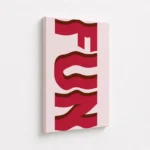 Fun Red Retro Typography Canvas Print - Image 4