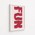 Fun Red Retro Typography Canvas Print - Image 6