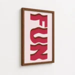 Fun Red Retro Typography Canvas Print - Image 7