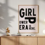 Girl Over Era Bold Typography Canvas Print