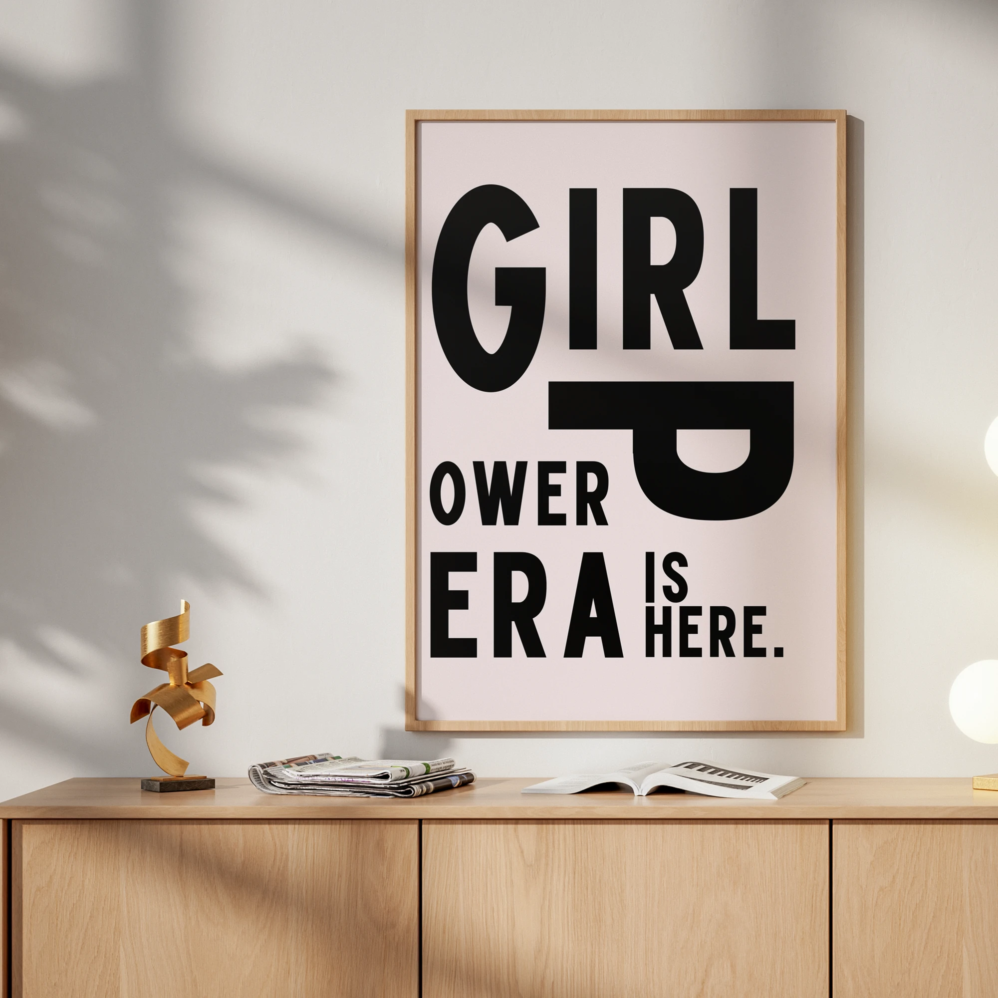 Girl Over Era Bold Typography Poster_Featured Image 1 Girl Over Era Bold Typography Canvas Print - Image 1