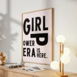 Girl Over Era Bold Typography Canvas Print - Image 2