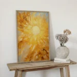 Golden Energy Burst Prosperity Vastu Wall Art for Wealth and Abundance - Image 2