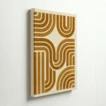 Golden Geometric Pattern Modern Luxe Wall Decor - Image 4