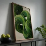Green Flow Abstract Organic Modern Luxury Wall Art - Image 2