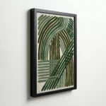 Green Organic Lines Abstract Modern Botanical Wall Art - Image 5