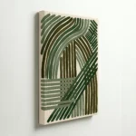 Green Organic Lines Abstract Modern Botanical Wall Art - Image 4