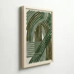 Green Organic Lines Abstract Modern Botanical Wall Art - Image 6
