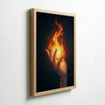 Hand Holding Fire Abstract Energy Canvas Wall Art for Passion and Drive - Image 7