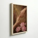Hands Connection Lotus Emotional Spiritual Canvas Wall Art for Healing Spaces - Image 6