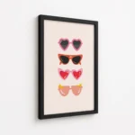 Heart Sunglasses Pastel Fashion Canvas Print - Image 5