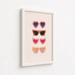 Heart Sunglasses Pastel Fashion Canvas Print - Image 6