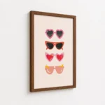 Heart Sunglasses Pastel Fashion Canvas Print - Image 7