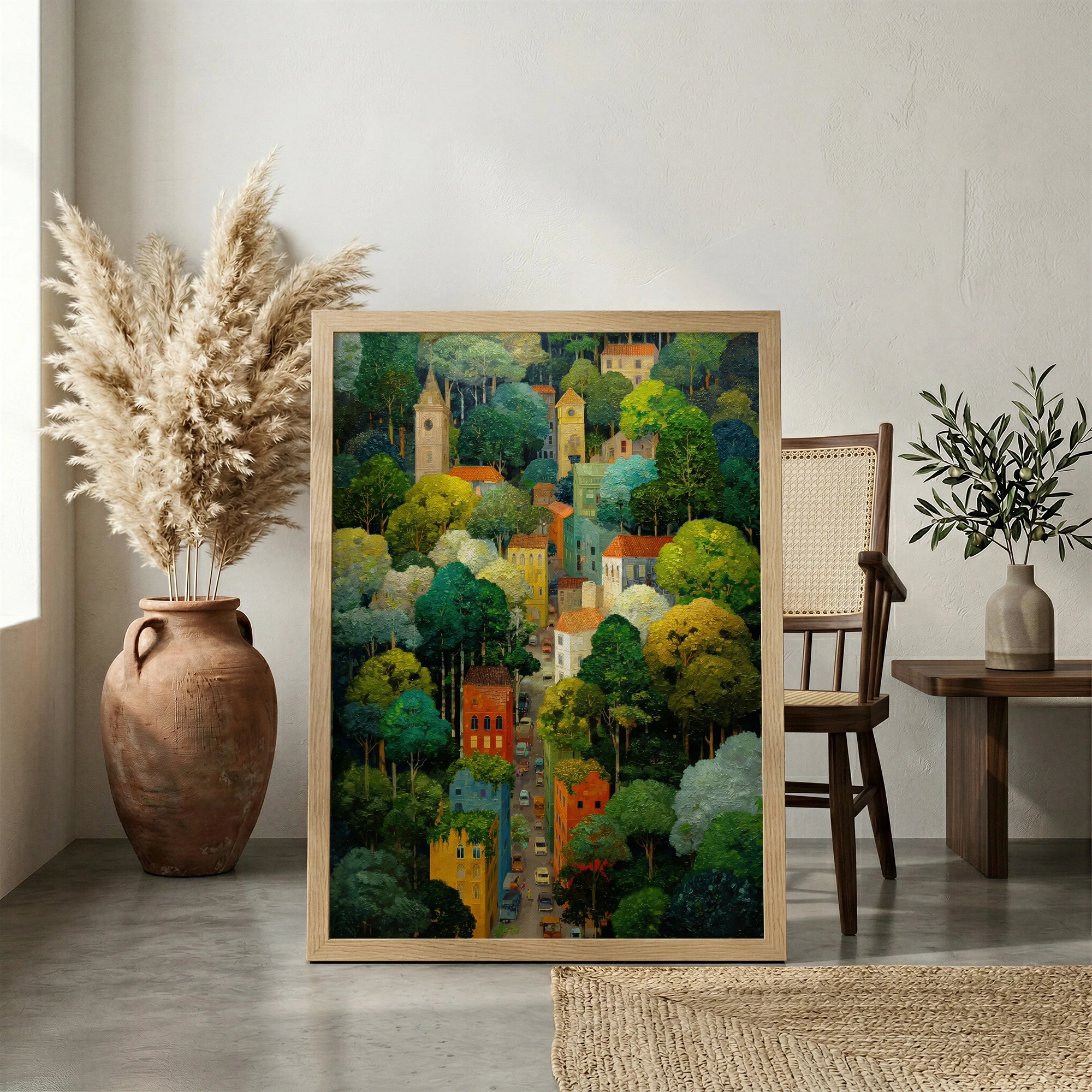 Hidden Hamlet_Featured Image 1 Hidden Hamlet - Abstract Art Canvas Print - Image 1