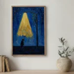 Hopeful Light Path Night Vastu Canvas Painting for New Beginnings