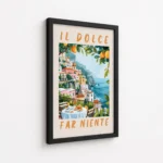 Italian Coastal Lemon Terrace Travel Canvas Print - Image 5