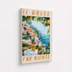 Italian Coastal Lemon Terrace Travel Canvas Print - Image 4