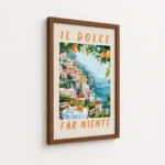 Italian Coastal Lemon Terrace Travel Canvas Print - Image 7