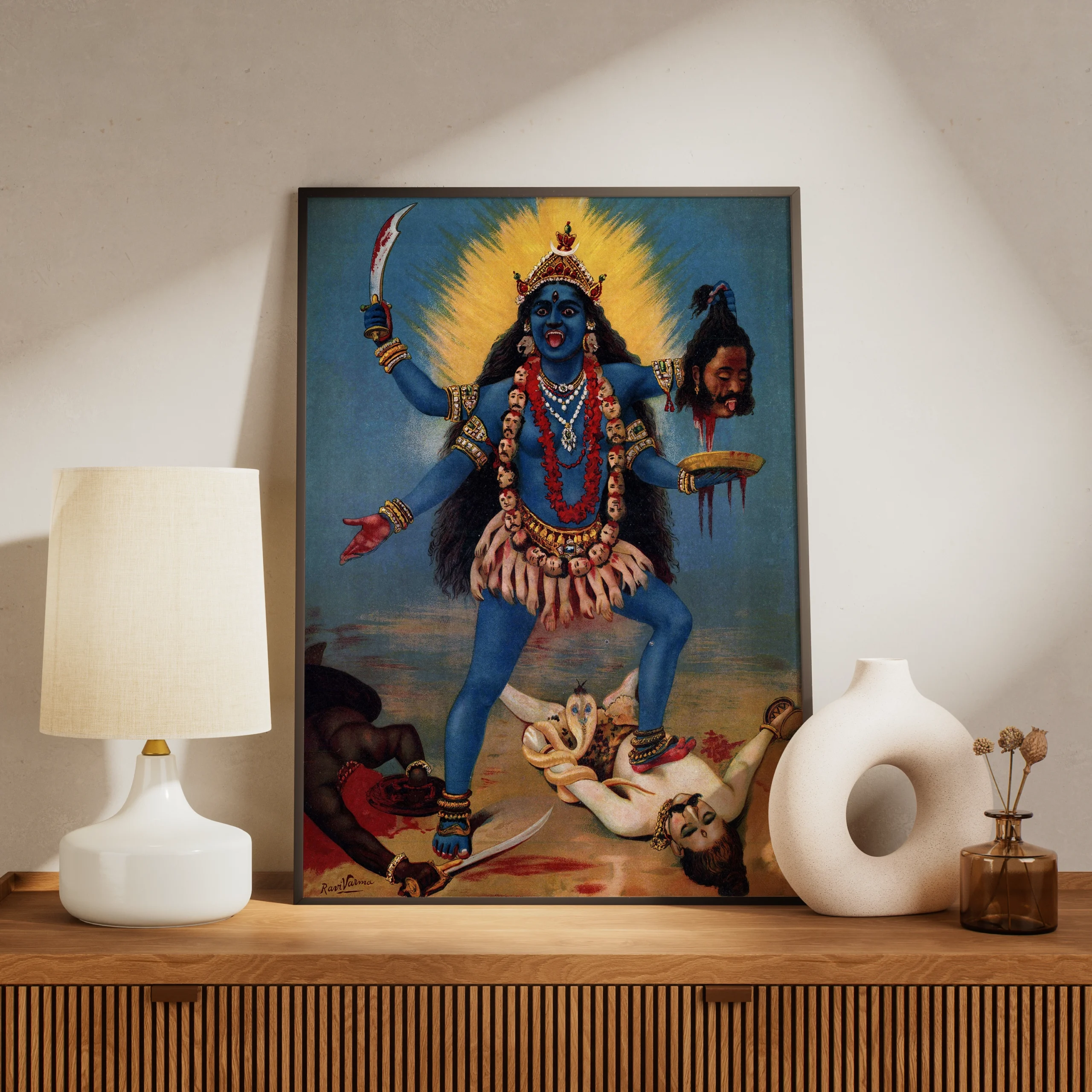 Kali by Raja Ravi Varma Goddess Kali – Raja Ravi Varma - Image 1