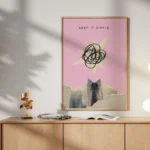 Keep It Simple Pink Suit Collage Canvas Print