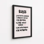 Kindness Change Grateful Passion Rules Canvas Print - Image 5