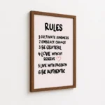 Kindness Change Grateful Passion Rules Canvas Print - Image 7