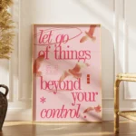 Let Go Beyond Your Control Quote Canvas Print