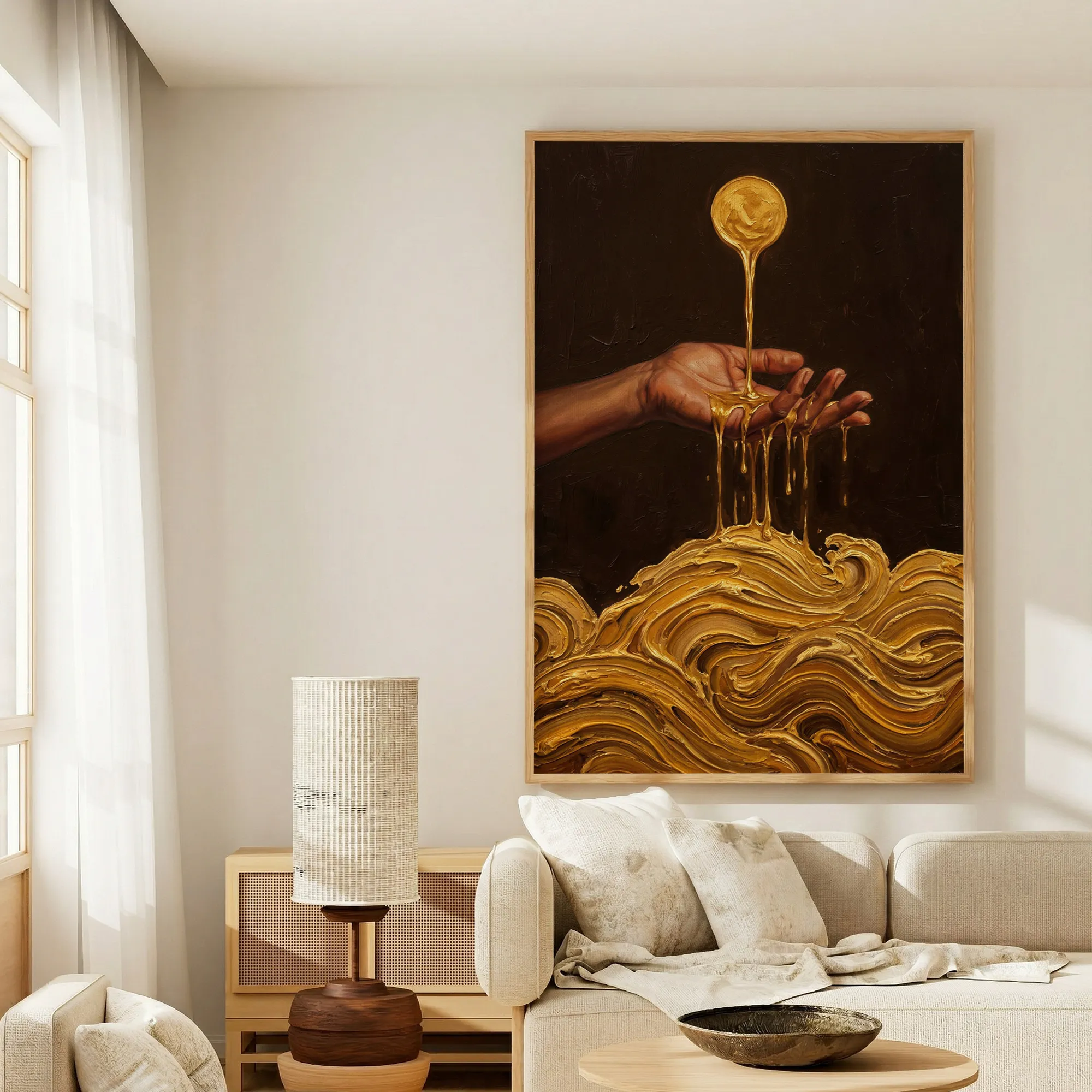 Liquid Gold Flow Luxury Canvas Wall Art Modern Decor_Featured Image 1 Liquid Gold Flow Luxury Modern Abstract Canvas Wall Art for Designer Homes - Image 1