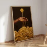 Liquid Gold Flow Luxury Modern Abstract Canvas Wall Art for Designer Homes - Image 2