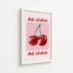Ma Cherie Cherry Checkerboard Canvas Print - Image 6