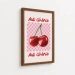 Ma Cherie Cherry Checkerboard Canvas Print - Image 7