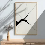 Minimal Black Line Abstract Contemporary Wall Decor