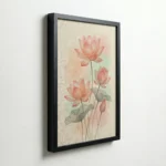 Minimal Lotus Flower Pastel Aesthetic Canvas Wall Art for Soft Modern Interiors - Image 5