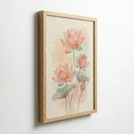 Minimal Lotus Flower Pastel Aesthetic Canvas Wall Art for Soft Modern Interiors - Image 7