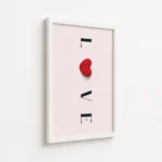 Minimal Love Red Heart Typography Canvas Print - Image 6