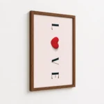 Minimal Love Red Heart Typography Canvas Print - Image 7