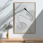 Minimalist Abstract Line Art Neutral Wall Decor