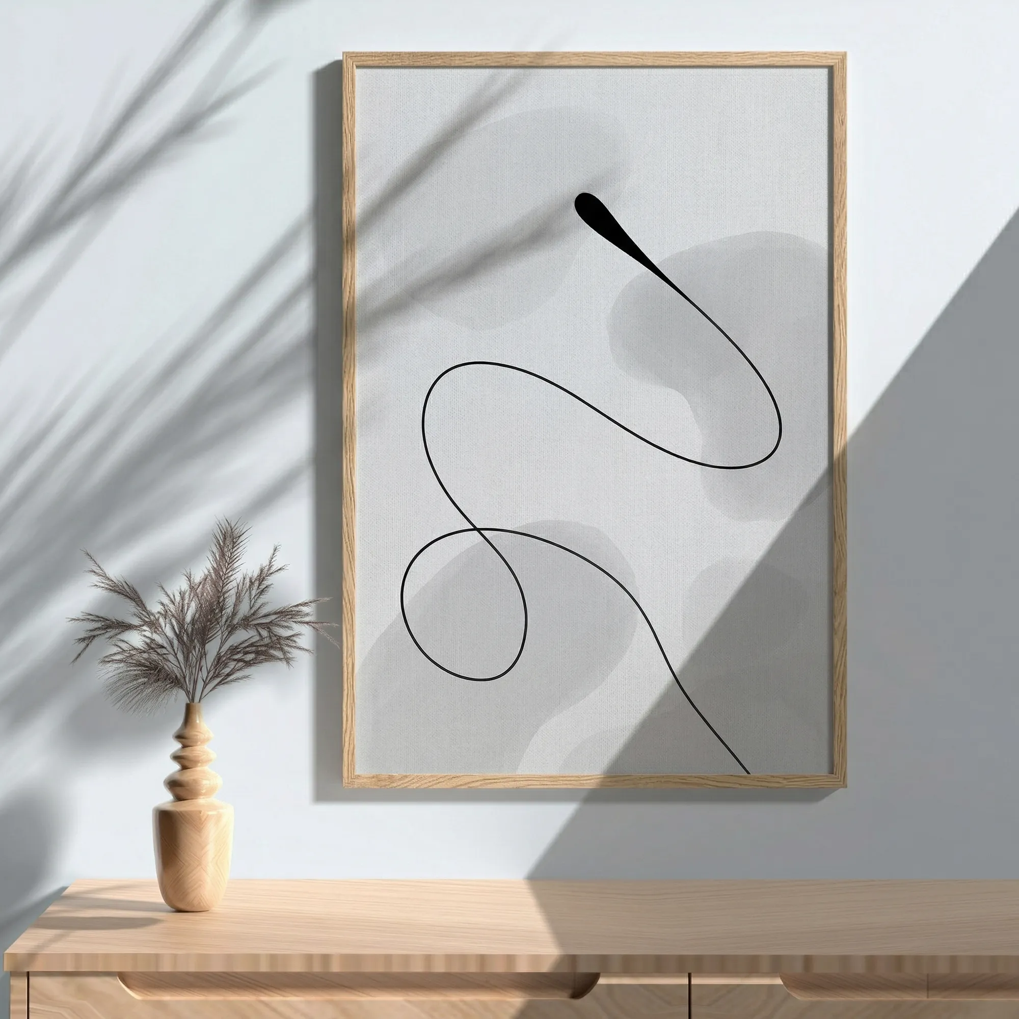 Minimalist Abstract Line Art Neutral Wall Decor_Featured Image 1 Minimalist Abstract Line Art Neutral Wall Decor - Image 1